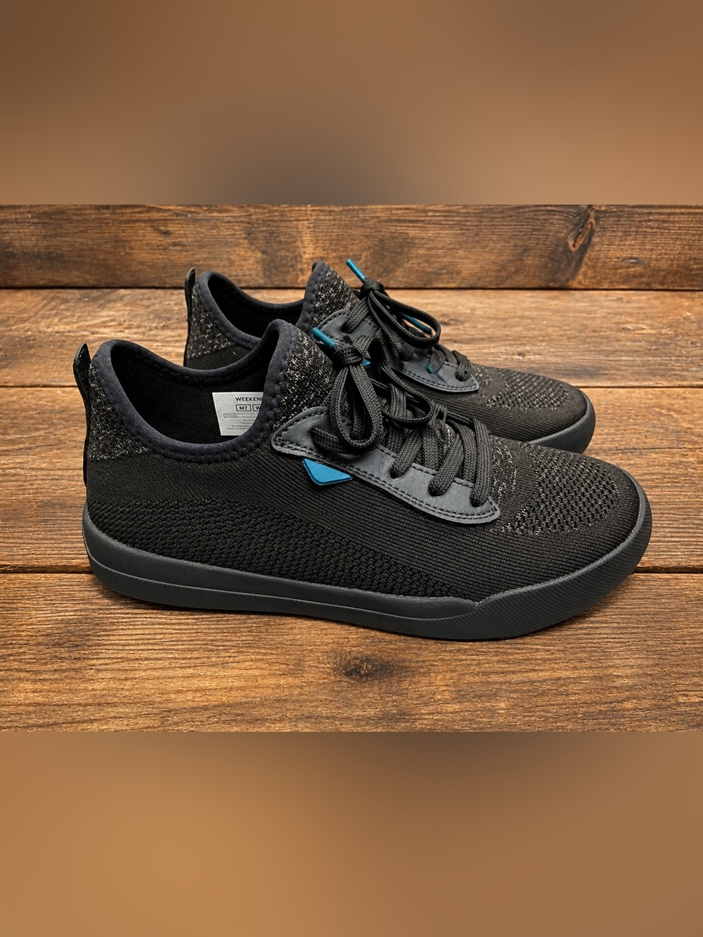Vessi Weekend Waterproof Knit Sneakers Black Women’s 8 Men’s 7 Dyma-Tex